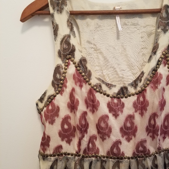 Free People Cocktail Party Dress - Champagne - Picture 3 of 13